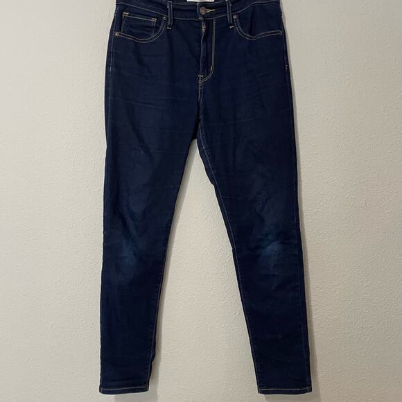 Levi’s Dark Wash 721 High Rise Skinny Jeans Womens 28 Blue Denim Zip Fly Fall - Picture 1 of 8